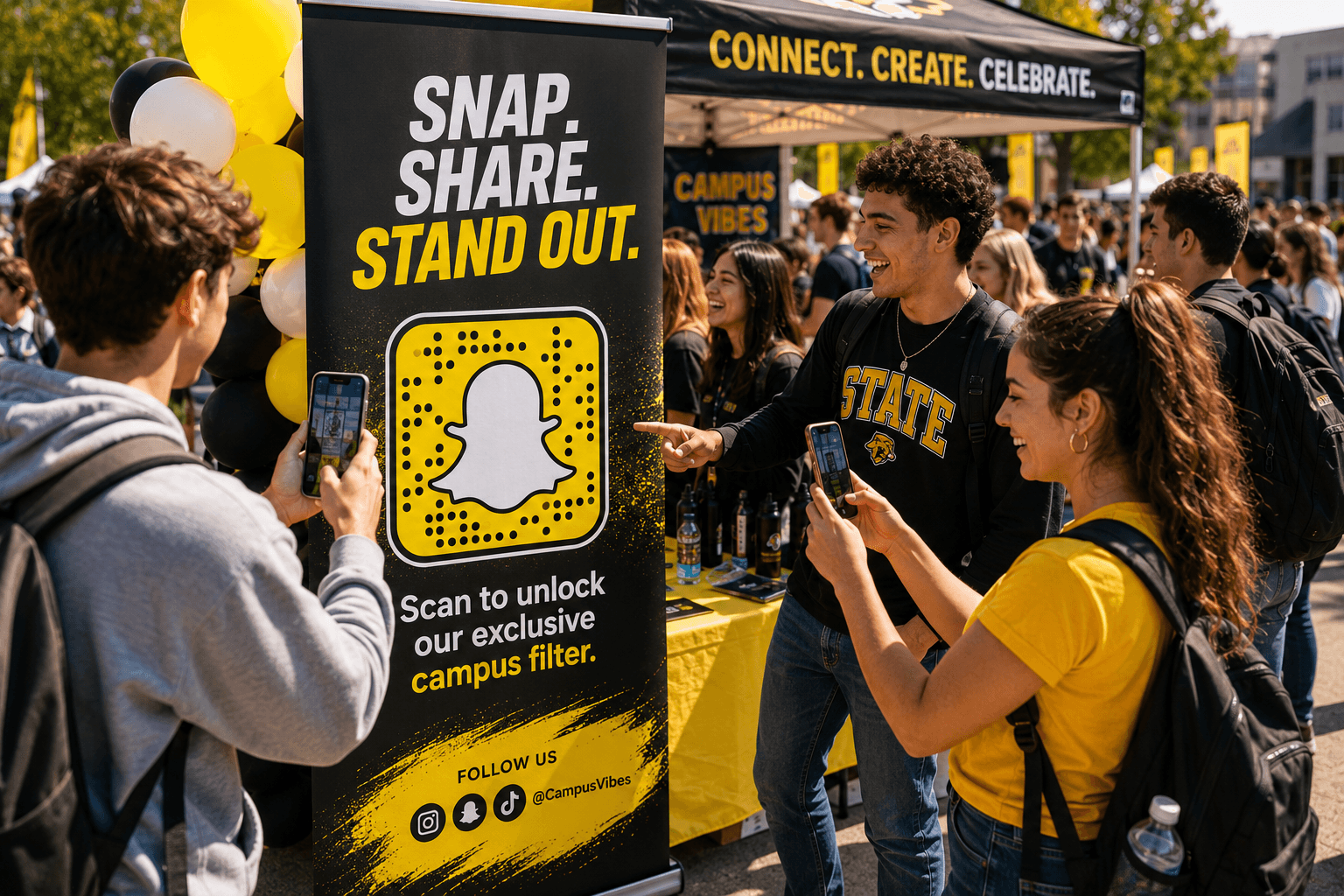 snapchat QR Code in action